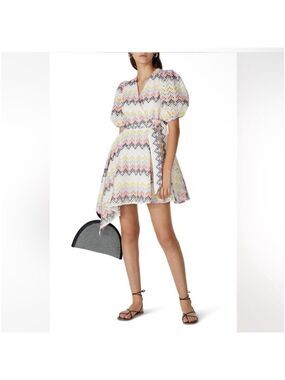 Women's N12H Dress Size CS White Multi-color